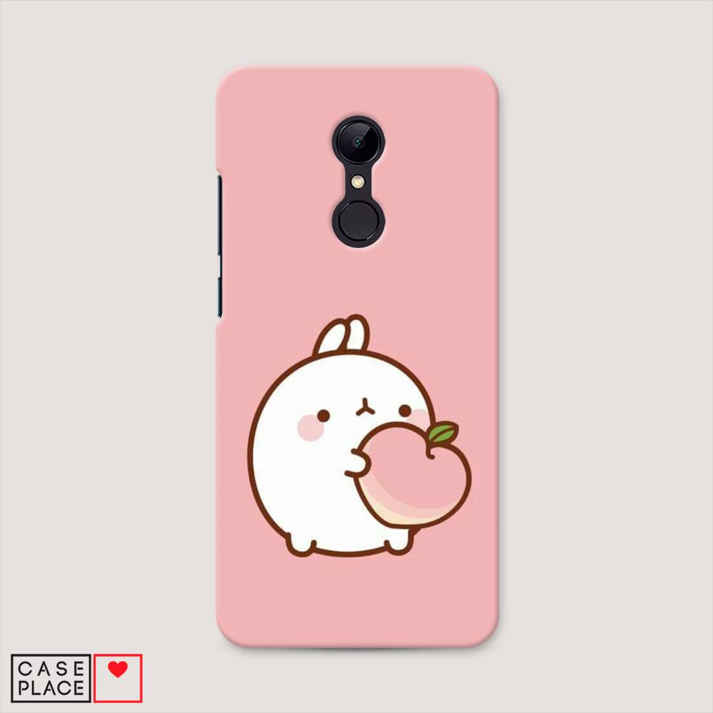 

Пластиковый чехол "Кролик с персиком" на Xiaomi Redmi 5, 33020-1