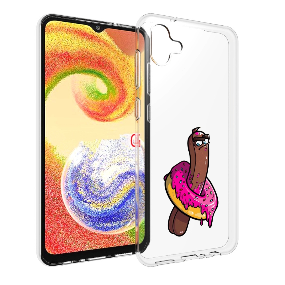 

Чехол MyPads эклер в пончике для Samsung Galaxy A04, Прозрачный, Tocco
