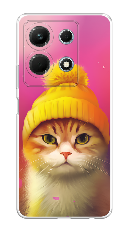 

Чехол на Infinix Note 30 4G "Котик в шапочке", Розовый;желтый;бежевый, 3104650-1