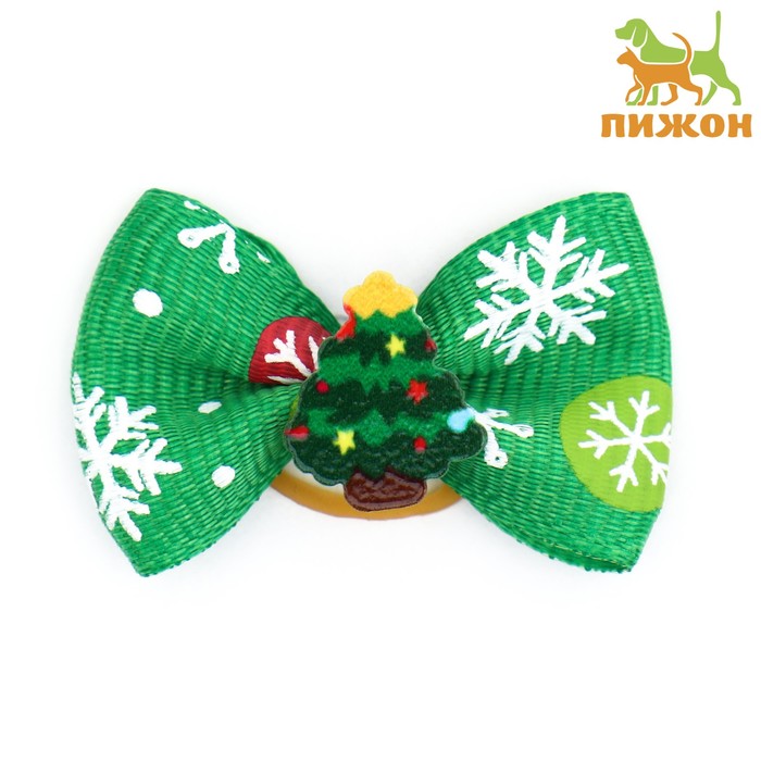 

Резинки для животных Пижон новогодняя елочка, зеленая