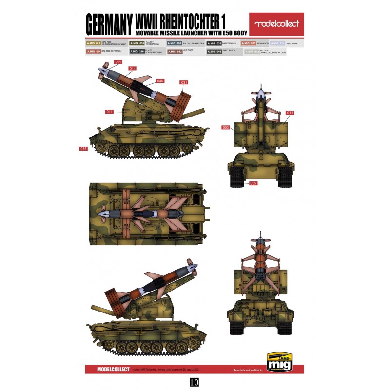

UA72031 Germany Rheintochter 1 movable Missile launcher with E50 body