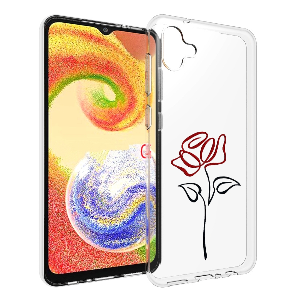 

Чехол MyPads цветок в одну линию для Samsung Galaxy A04, Прозрачный, Tocco