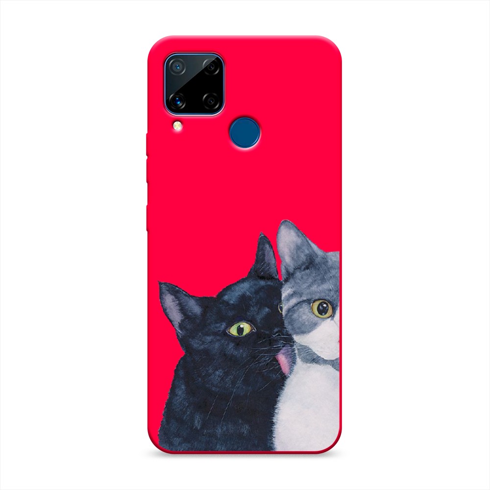 

Чехол Awog на Realme C15 "Кошачья любовь", Разноцветный, 255053-1