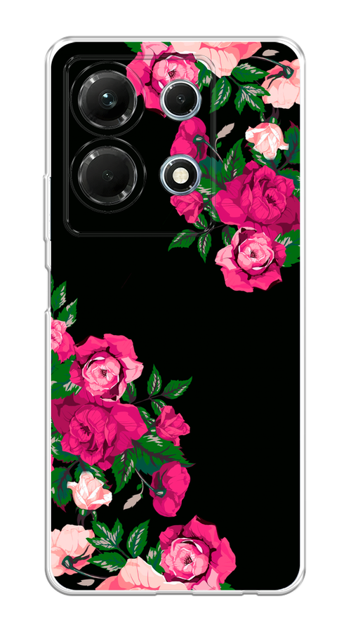 

Чехол на Infinix Note 30 4G "Розы фуксия", Черный;розовый;зеленый, 3104650-1