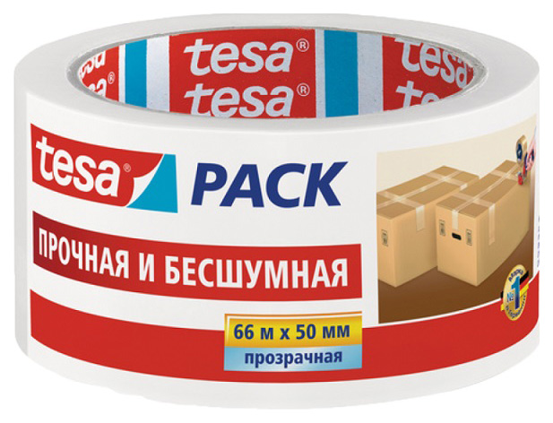 

Лента упаковочная tesa, сверхсильная, бесшумная размотка, 66 м x 50 мм Сверхсильная