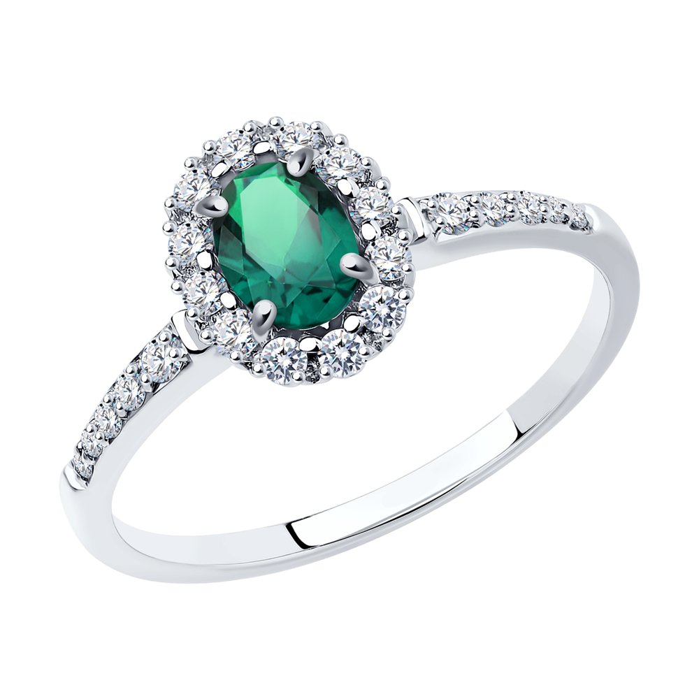 

Кольцо из золота р. 17 SOKOLOV Diamonds 3010607-3, бриллиант\изумруд, 3010607-3
