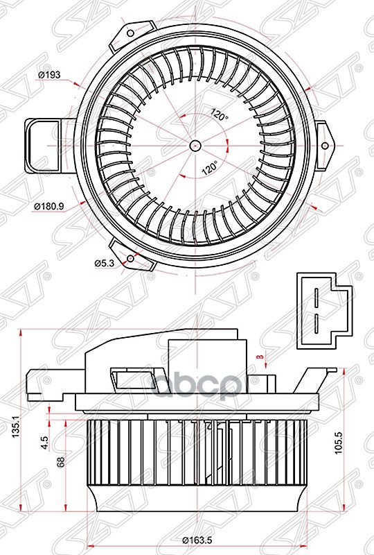 

Мотор Отопителя Салона Ford Mondeo 14- Sat арт. ST-5201308