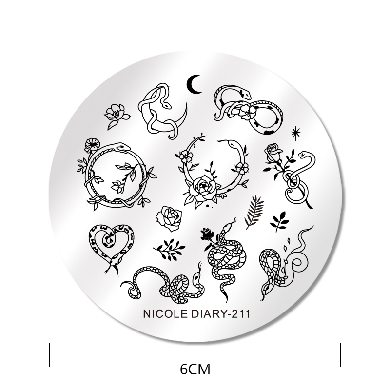 

Nicole Diary, Пластина для стемпинга 5*5 см 51046 ND-211, 1 шт