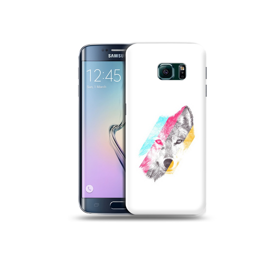 

Чехол MyPads Tocco для Samsung Galaxy S6 Edge волк градиент, Прозрачный, Tocco