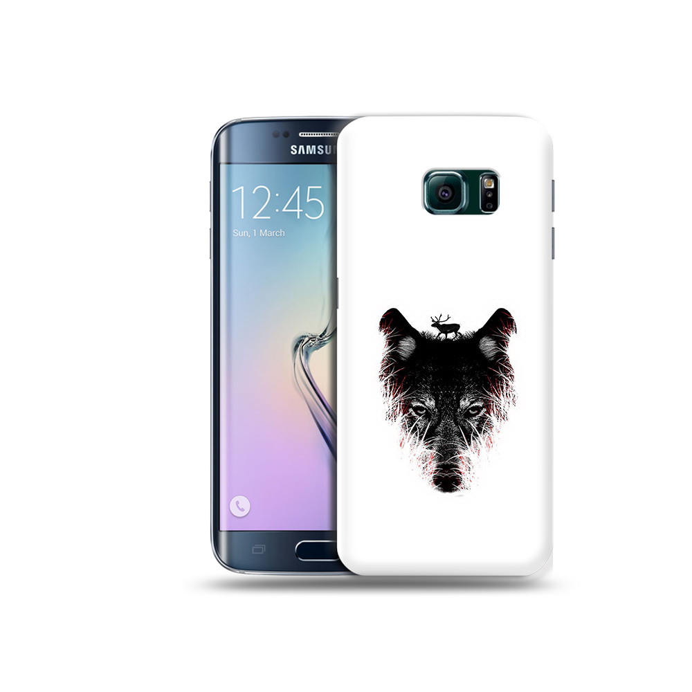 

Чехол MyPads Tocco для Samsung Galaxy S6 Edge волк в траве, Прозрачный, Tocco