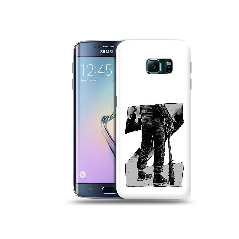 

Чехол MyPads Tocco для Samsung Galaxy S6 Edge воин черно белый, Tocco