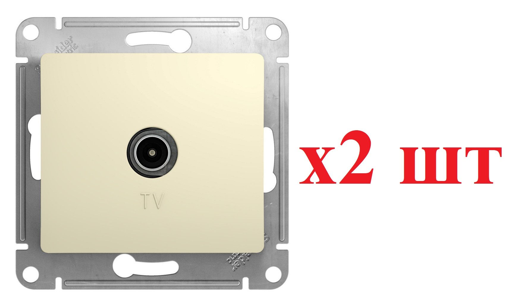 

Systeme Electric Glossa Беж Розетка TV коннектор GSL000293 (2шт), Glossa 33_2
