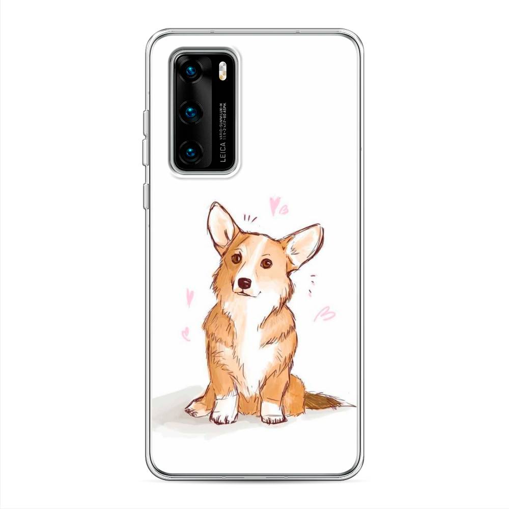 

Чехол Awog на Huawei P40 "Корги любовь", Бежевый;белый, 610850-1