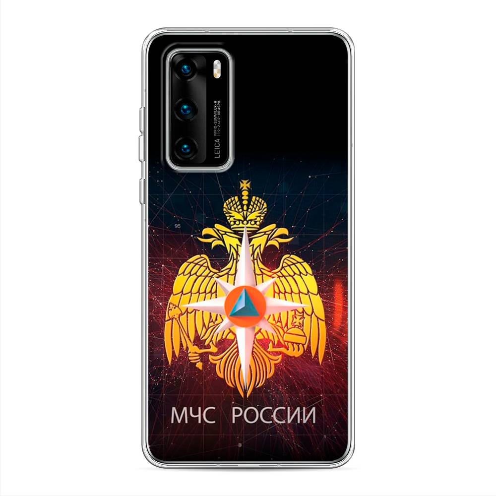 

Чехол Awog на Huawei P40 "МЧС России", Черный;желтый;красный, 610850-5