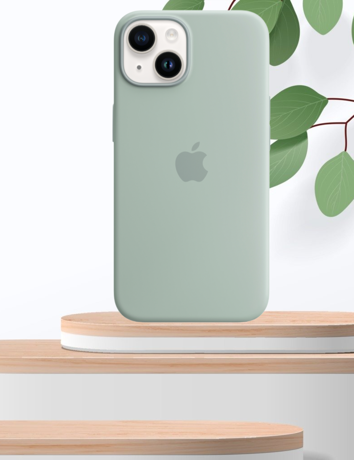 

Чехол Silicone Case MagSafe Apple iPhone 14 SUCCULENT/ зеленый, Apple iPhone 14