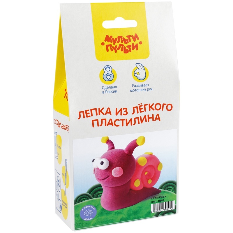 

Мульти Пульти из легкого пластилина "Улитка", из легкого пластилина "Улитка"