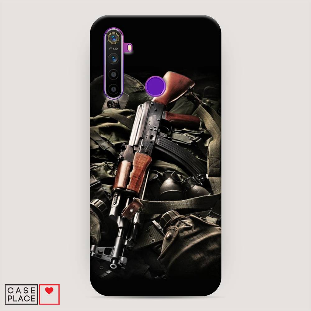 

Пластиковый чехол "Автомат" на Realme 5, 251520-4