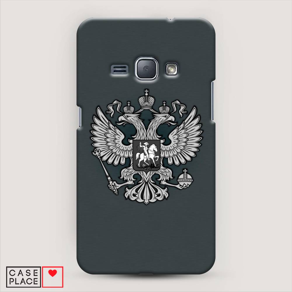 фото Чехол awog "герб россии серый" для samsung galaxy j1 2016