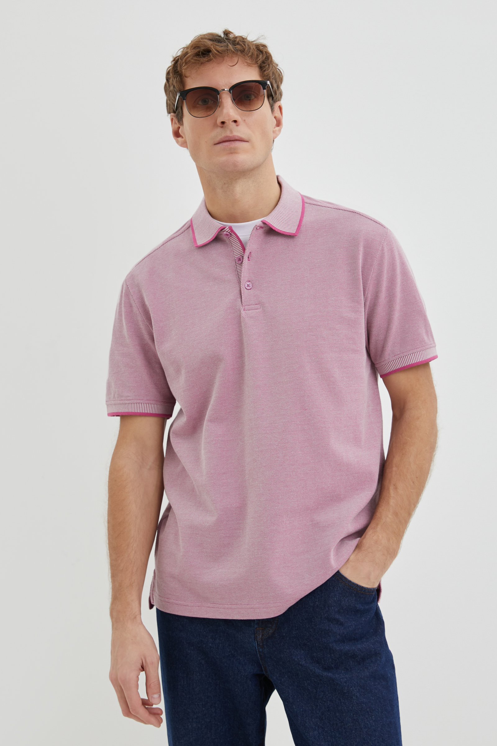 Футболка мужская Finn Flare FBE21085 фиолетовая 2XL 3799₽