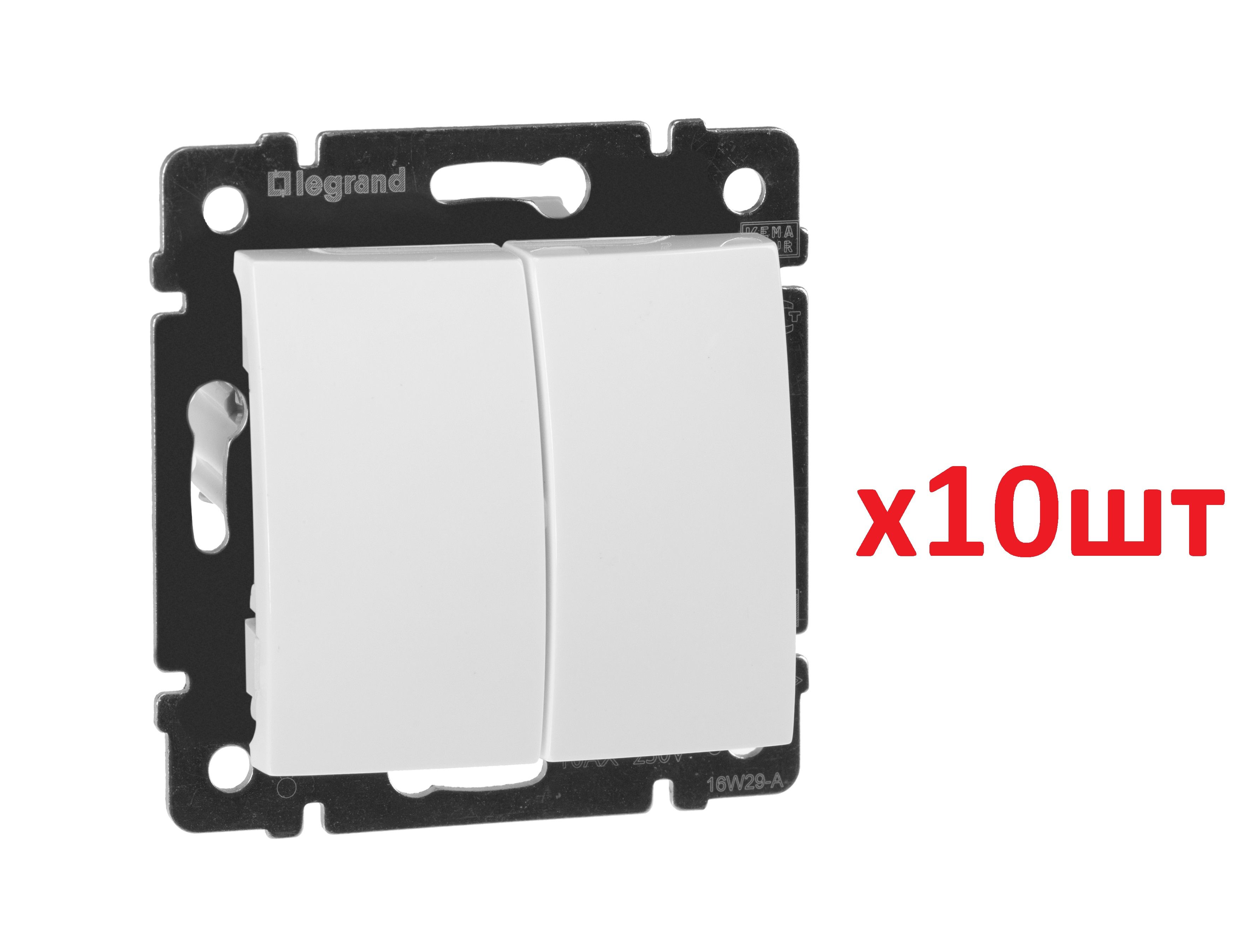 

Legrand Valena Белый Выключатель 2-х клавишный 774405 (10шт), Classic1