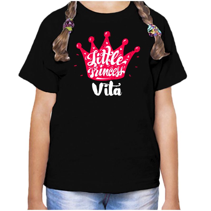 

Футболка девочке черная 32 р-р little princess вита, Черный, fdd_little_princess_Vita