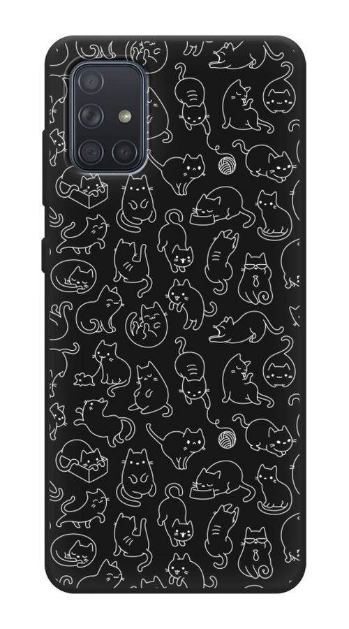 

Чехол Awog на Samsung Galaxy A71 4G "Шкодливые котики", Разноцветный, 29052-1