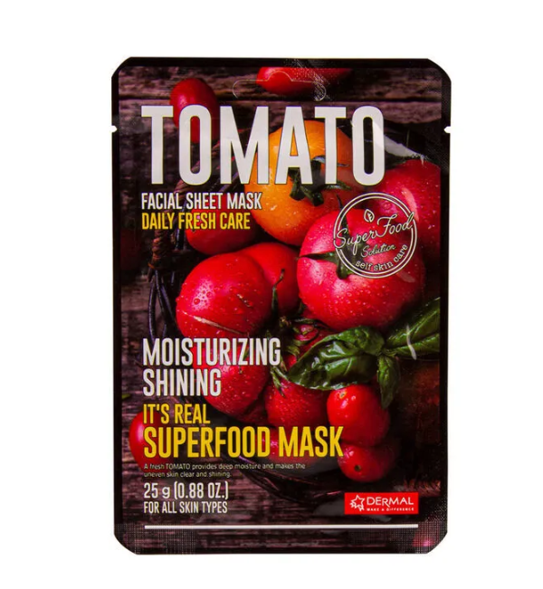 Dermal/Дермал маска д/лица ткан с экстр томата консилер для лица manly pro aesthete кремовый деликатный лёгкий ac2 3 мл