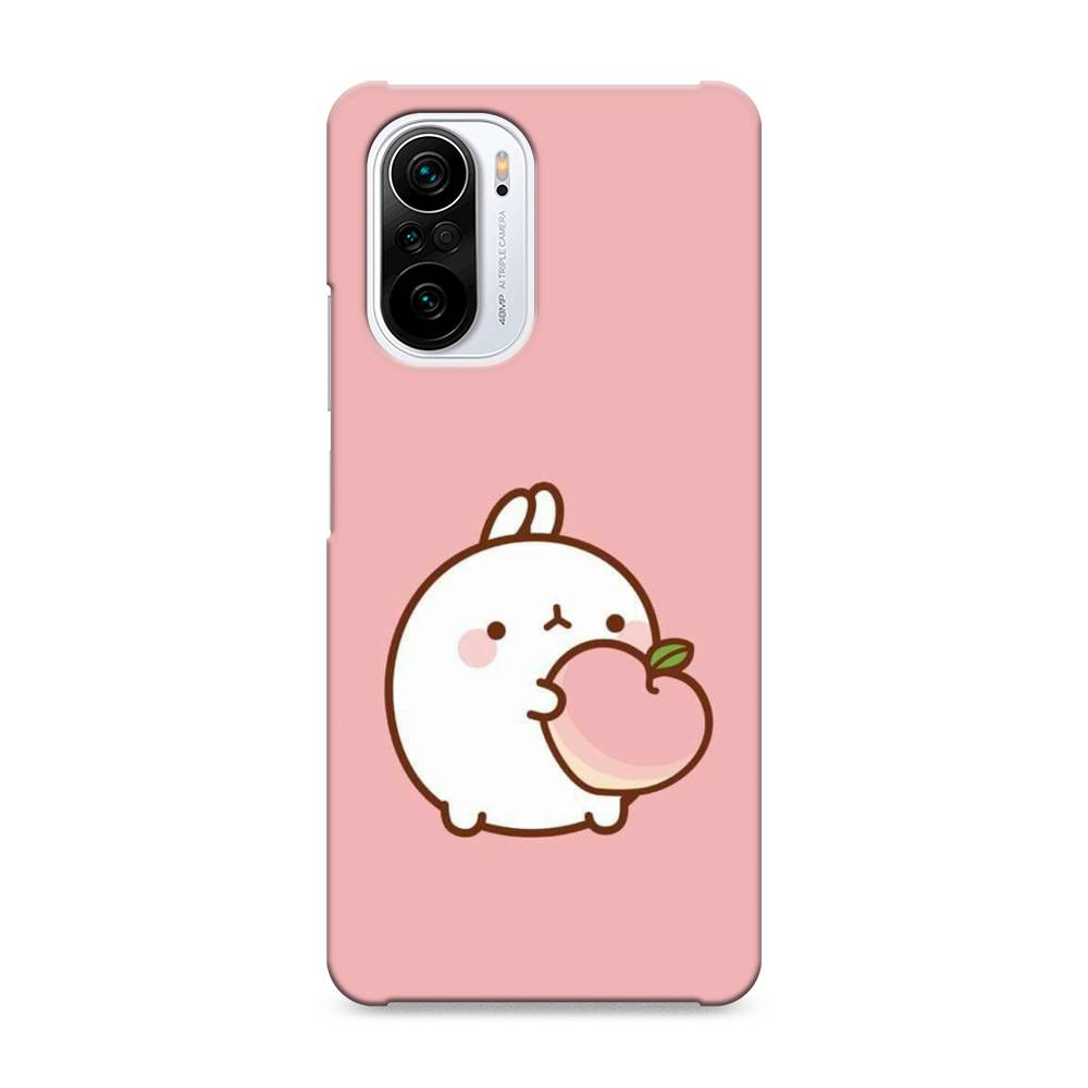 

Пластиковый чехол "Кролик с персиком" на Xiaomi Poco F3, 310120-1