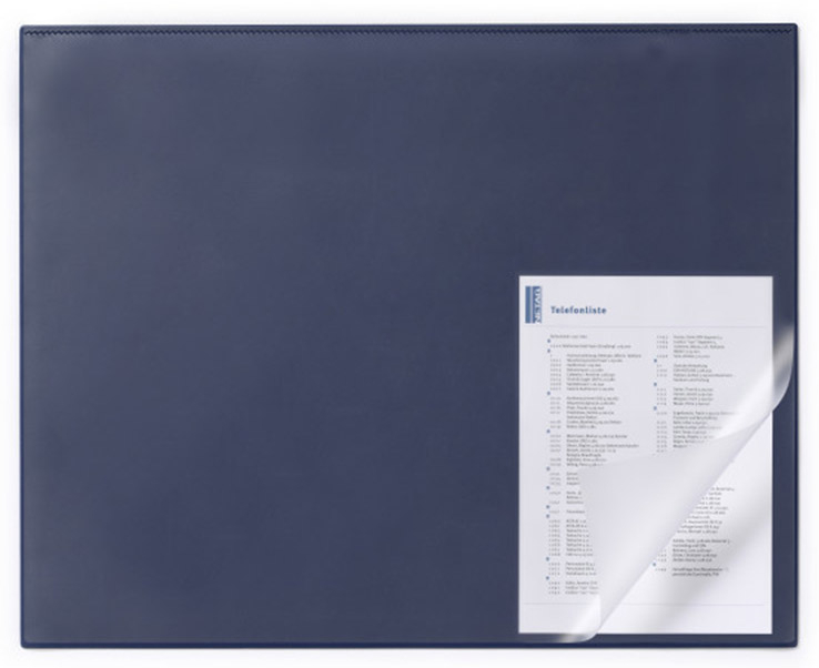 

Покрытие настольное Durable, с загибом, прозрачный верхний слой, 520 х 650 мм, ПВХ Синий