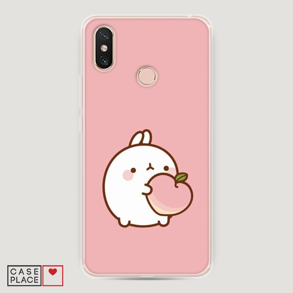 

Пластиковый чехол "Кролик с персиком" на Xiaomi Mi Max 3
