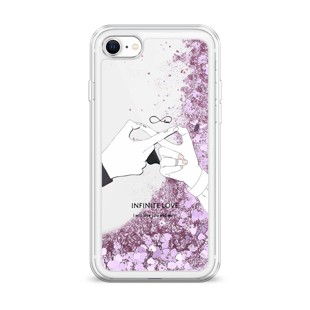 

Жидкий чехол с блестками "Любовь навсегда" на Apple iPhone SE 2020, 12494-1