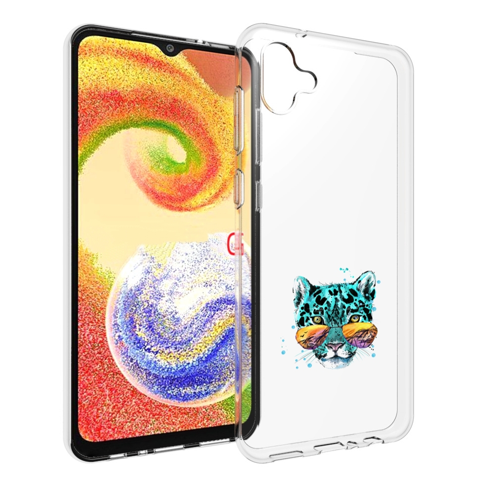 

Чехол MyPads голубой лео для Samsung Galaxy A04, Прозрачный, Tocco