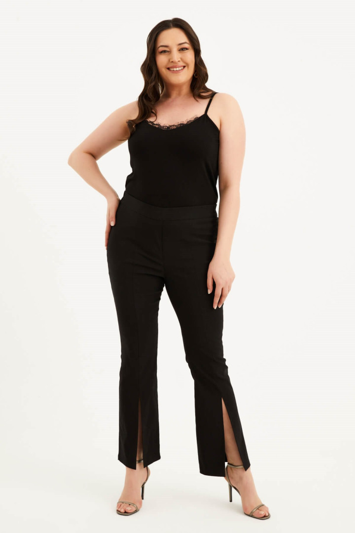 

Брюки женские My Line Moda 1522 черные 46 RU (товары доставляются из-за рубежа), Черный, 1522