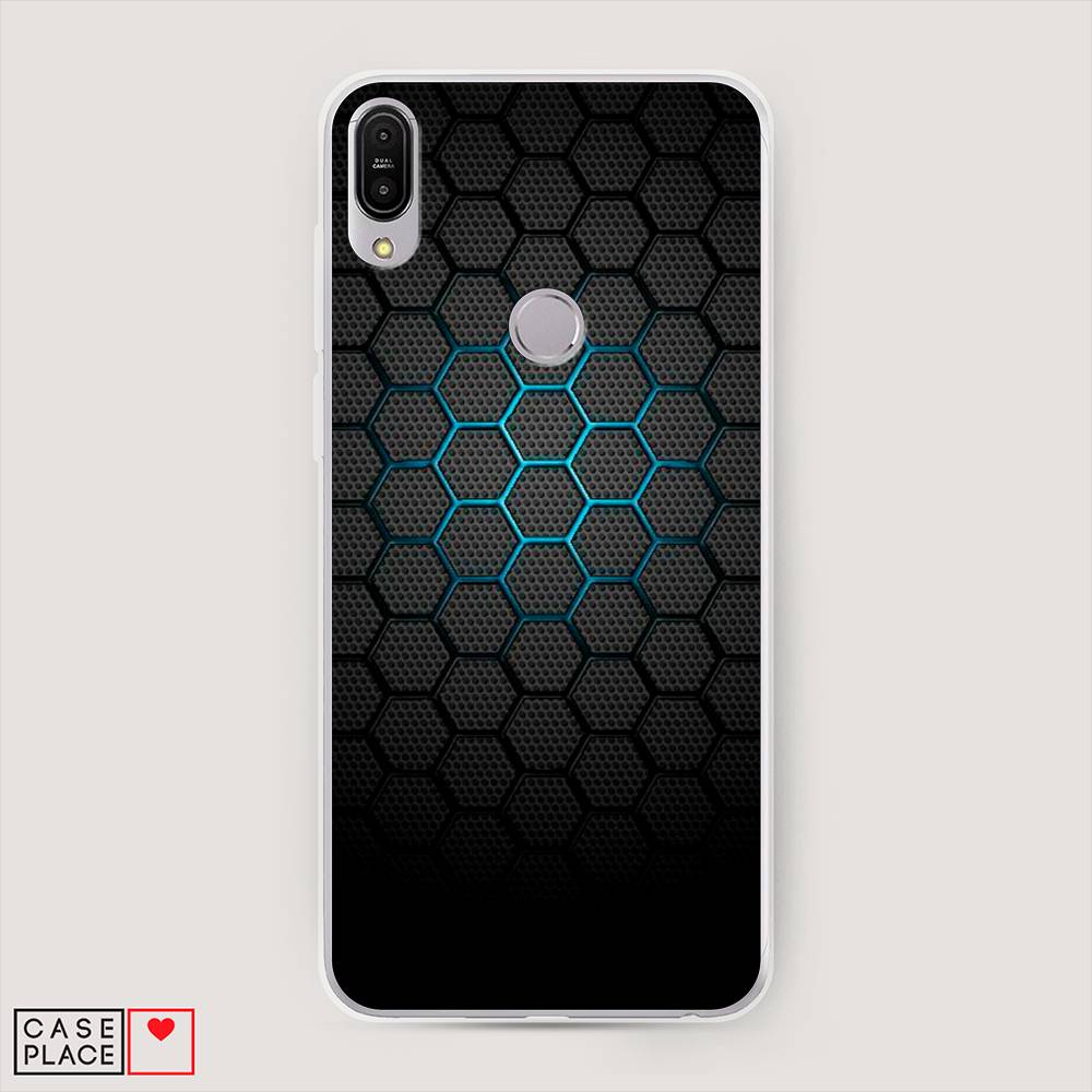 фото Чехол awog "бирюзовые соты" для asus zenfone max pro zb602kl