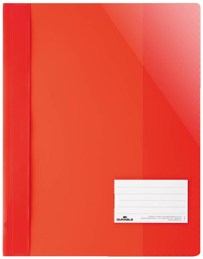 Папка - скоросшиватель Durable Duralux, для документов А4+, Красный