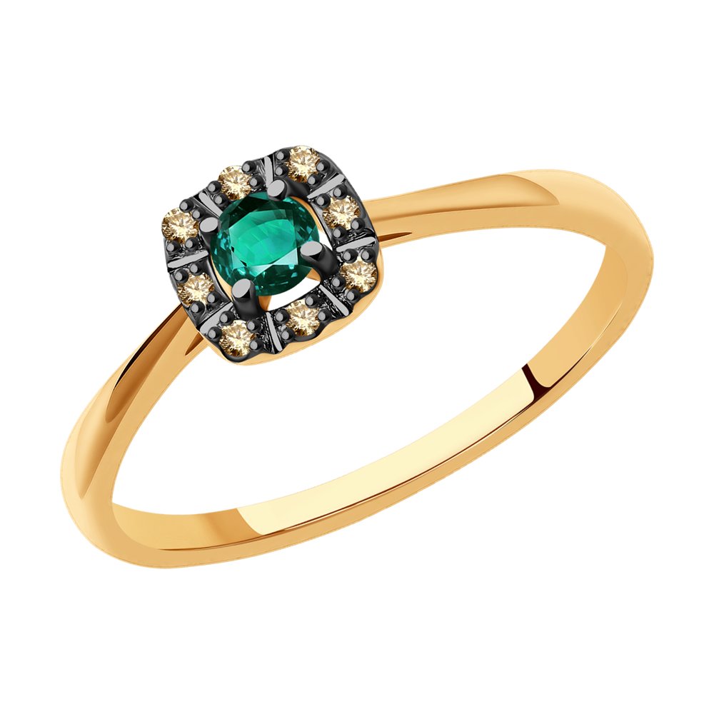 

Кольцо из золота р. , SOKOLOV Diamonds 3010583, бриллиант\изумруд, 3010583