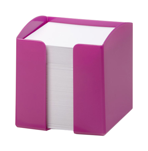 фото Подставка durable trend, для бумажного блока, 100 x 105 x 100 мм ярко-розовый