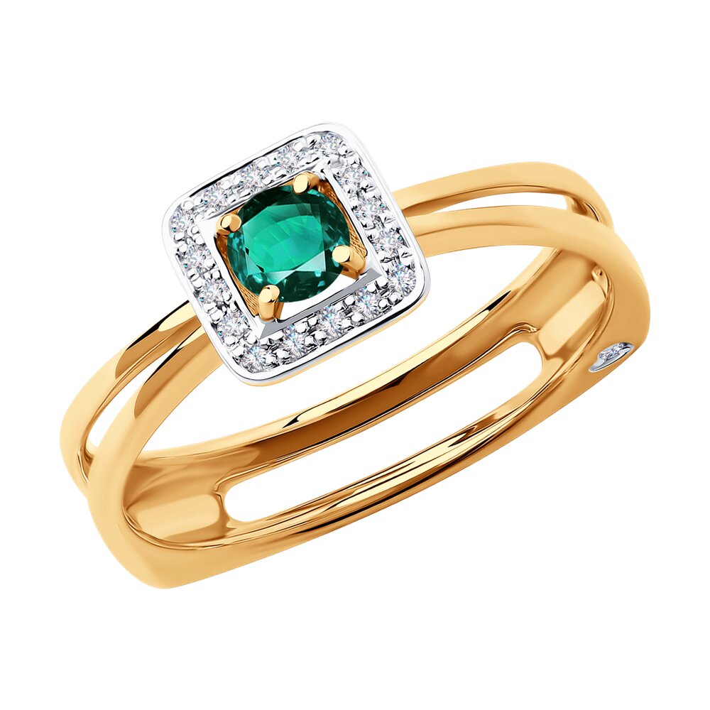 

Кольцо из золота р. , SOKOLOV Diamonds 3010553, бриллиант\изумруд, 3010553