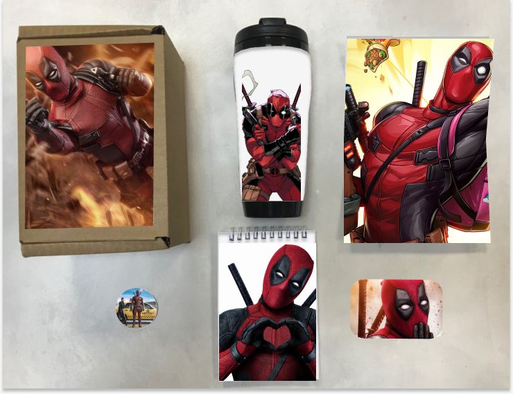

Бокс с подарком Дэдпул, Deadpool - 7, 54316368-1, 5 предметов