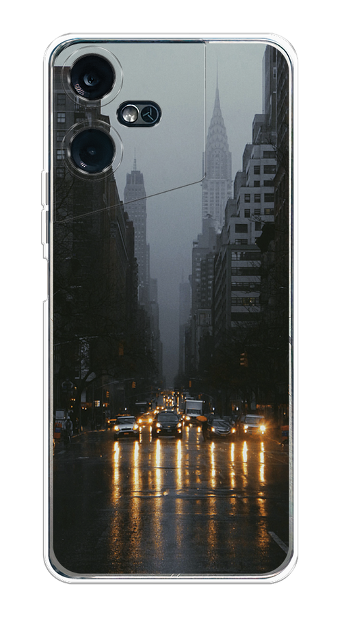

Чехол на Tecno Pova Neo 3 "Дождливый Нью Йорк", Черный;серый, 304450-1