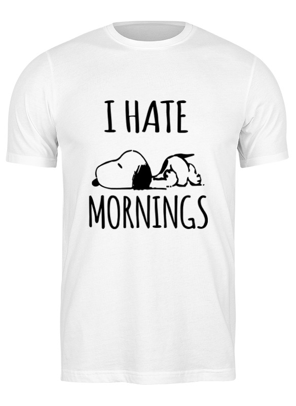 

Футболка мужская Printio Я ненавижу утро (i hate mornings) белая M, Белый, Я ненавижу утро (i hate mornings)