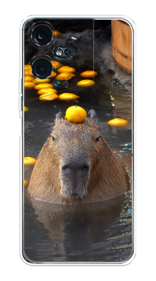 

Чехол на Tecno Pova Neo 3 "Капибара отдыхает", Коричневый;оранжевый;серый, 304450-1