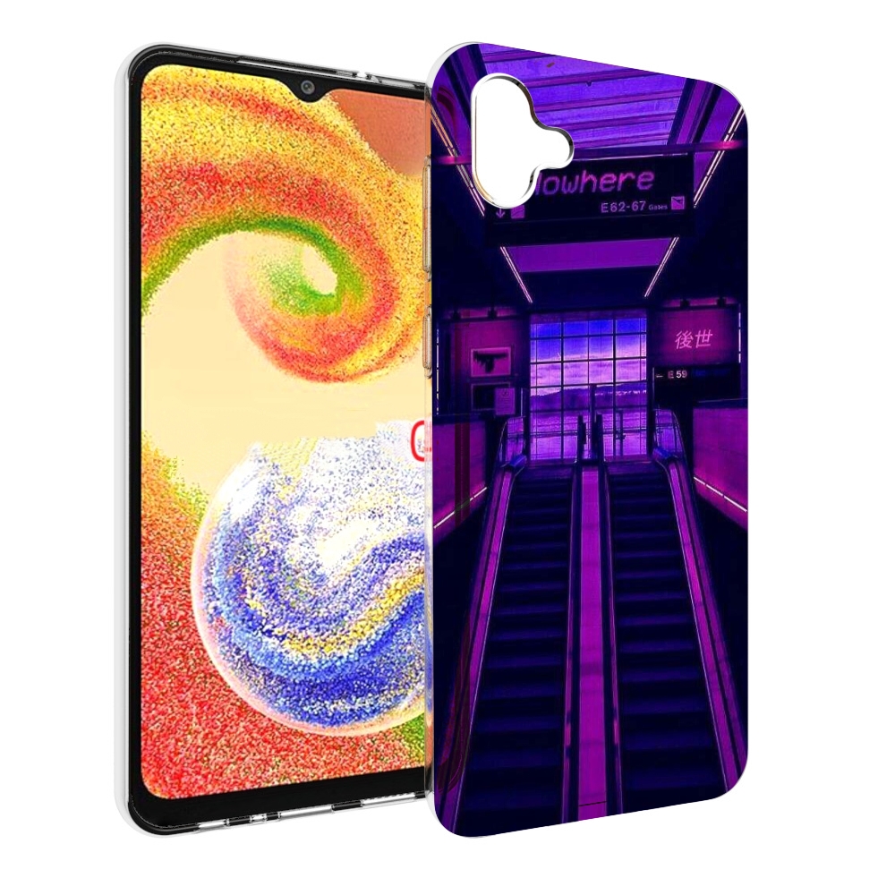 

Чехол MyPads фиолетовый эскалатор для Samsung Galaxy A04, Прозрачный, Tocco