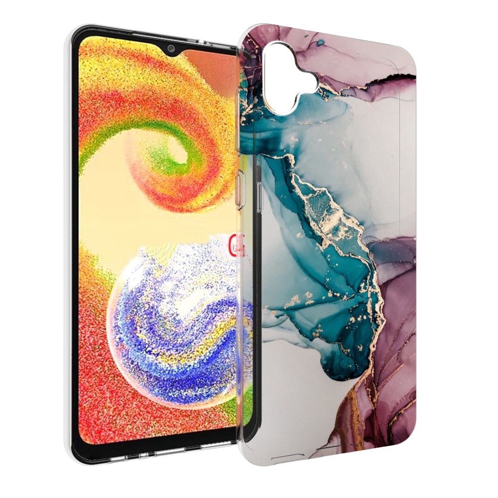 

Чехол MyPads фиолетовый синий краски для Samsung Galaxy A04, Прозрачный, Tocco