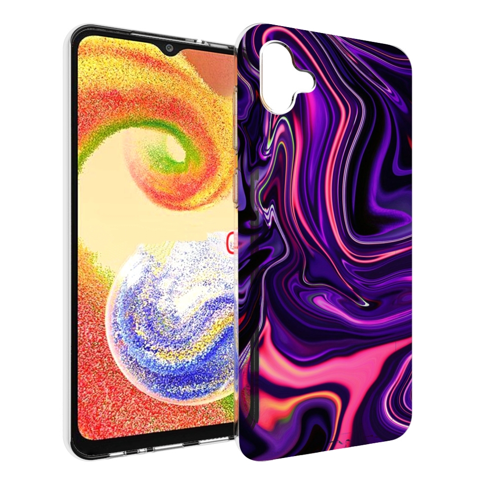 

Чехол MyPads фиолетовые краски для Samsung Galaxy A04, Прозрачный, Tocco