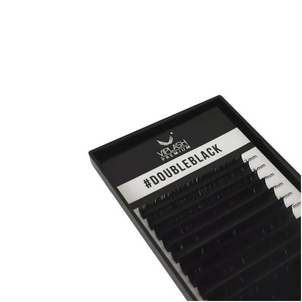 

Ресницы Viplash Doubleblack 16 линий L 0.12 8-14, Черный