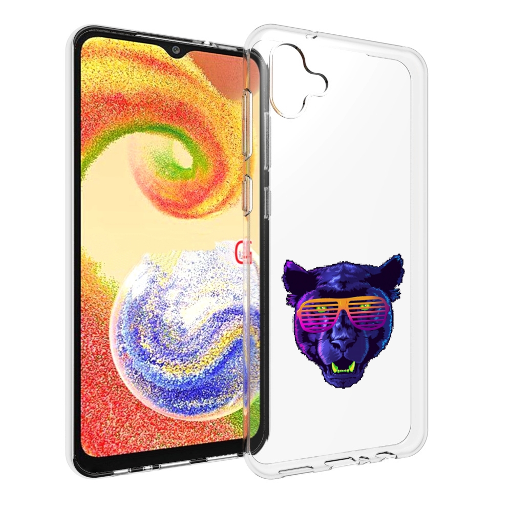 

Чехол MyPads фиолетовая пума в очках для Samsung Galaxy A04, Прозрачный, Tocco