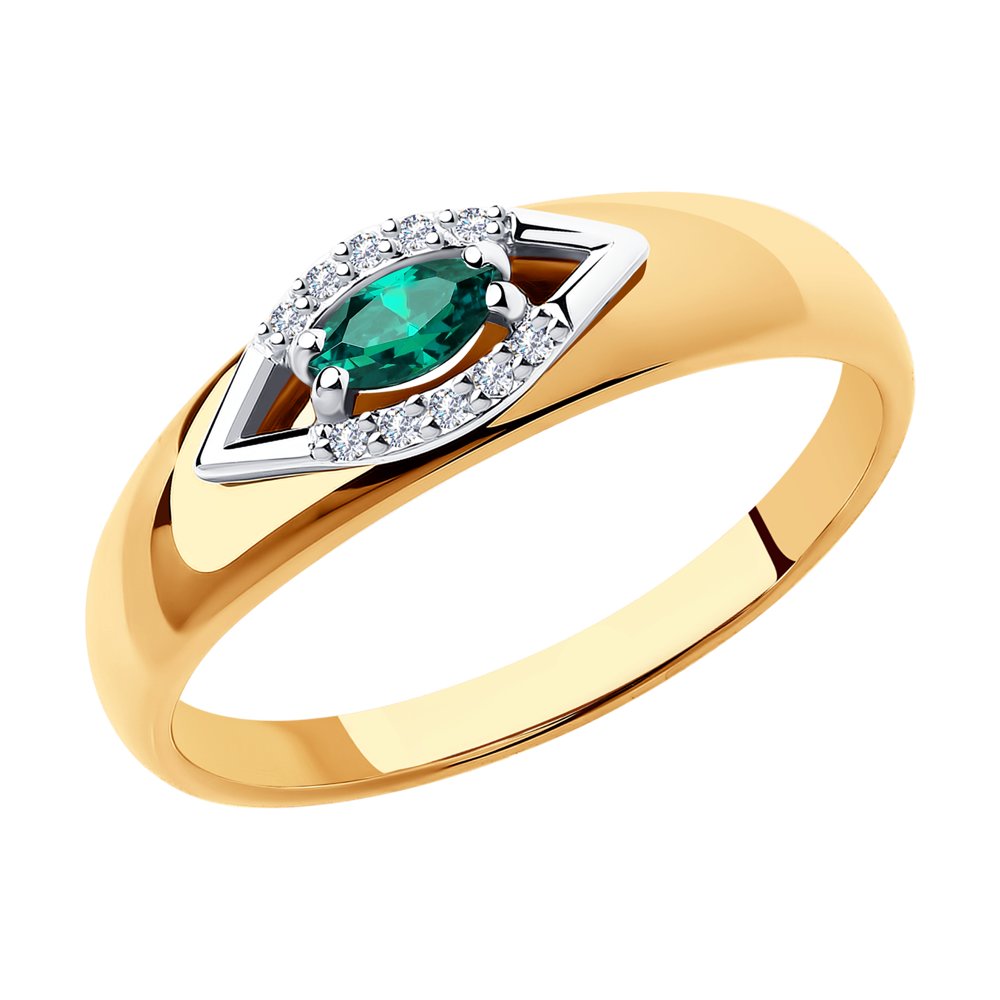 

Кольцо из золота р.  SOKOLOV Diamonds 3010525, бриллиант\изумруд, 3010525