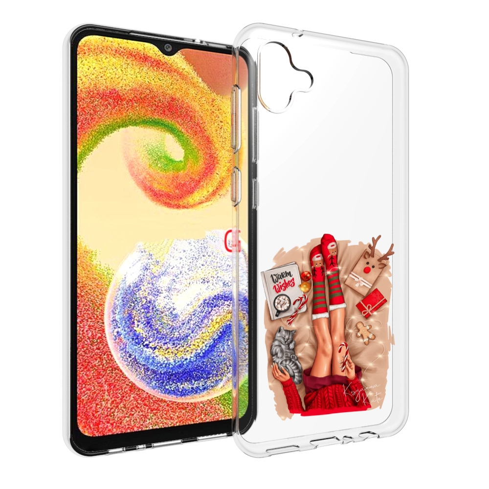 

Чехол MyPads уютный-арт женский для Samsung Galaxy A04, Прозрачный, Tocco