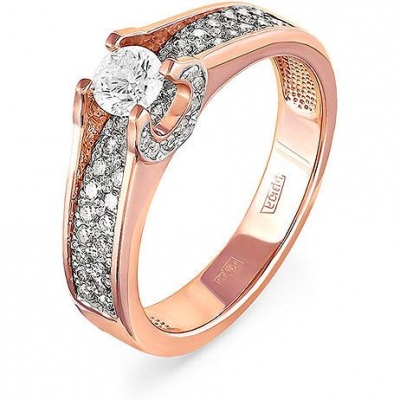 

Кольцо из красного золота с бриллиантом р. 17,5 Kabarovsky 1-0129-1000, 1-0129-1000